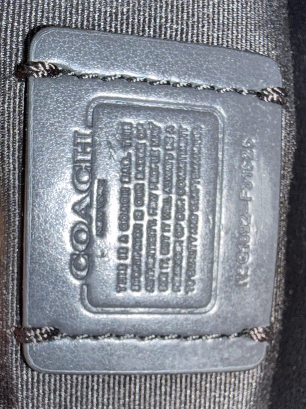 Coach Black Pebbled Leather Satchel with Chain Accent - Picture 5 of 5